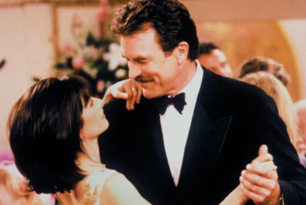 Tom Selleck with Courteney Cox on Friends