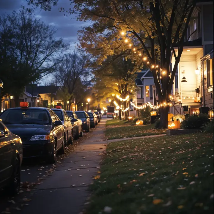 A boy decorates a lonely elderly woman's house for Halloween to bring her holiday joy